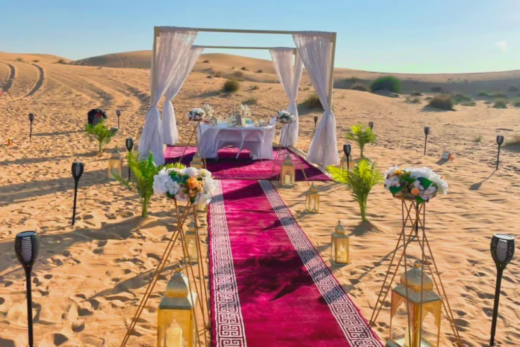 Desert Proposal with Decoration Dubai